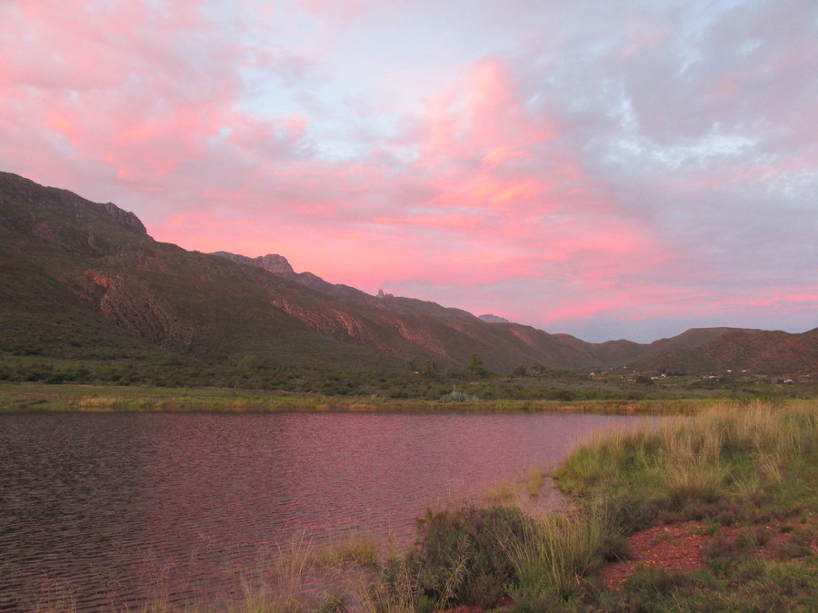 sunset over Nics dam